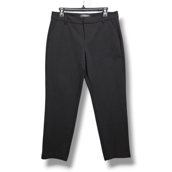Liverpool Pants - Liverpool Kelsey Ankle Trouser Womens 10 Petite RIP TEAR‎ Black Mid Rise Cropped